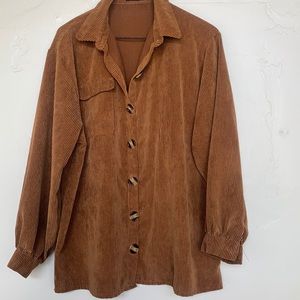 Brown corduroy top